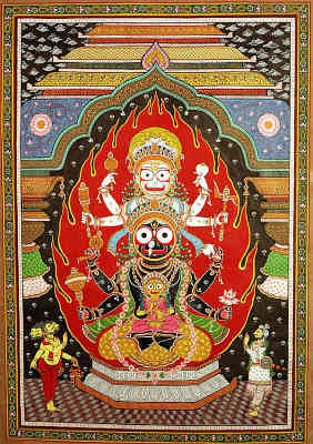 The Trinity of Balarama Subhadra And Krishna at the Temple of Jagannatha