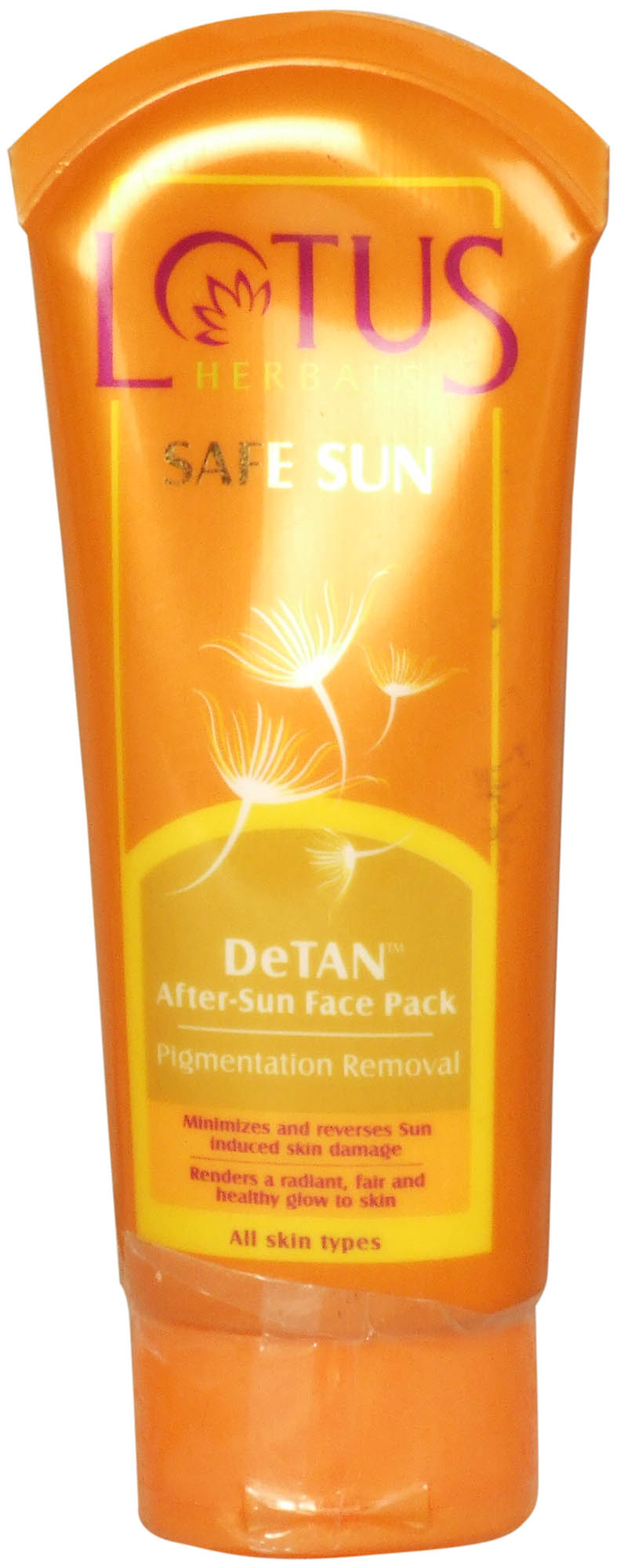 lotus safe sun de tan face pack