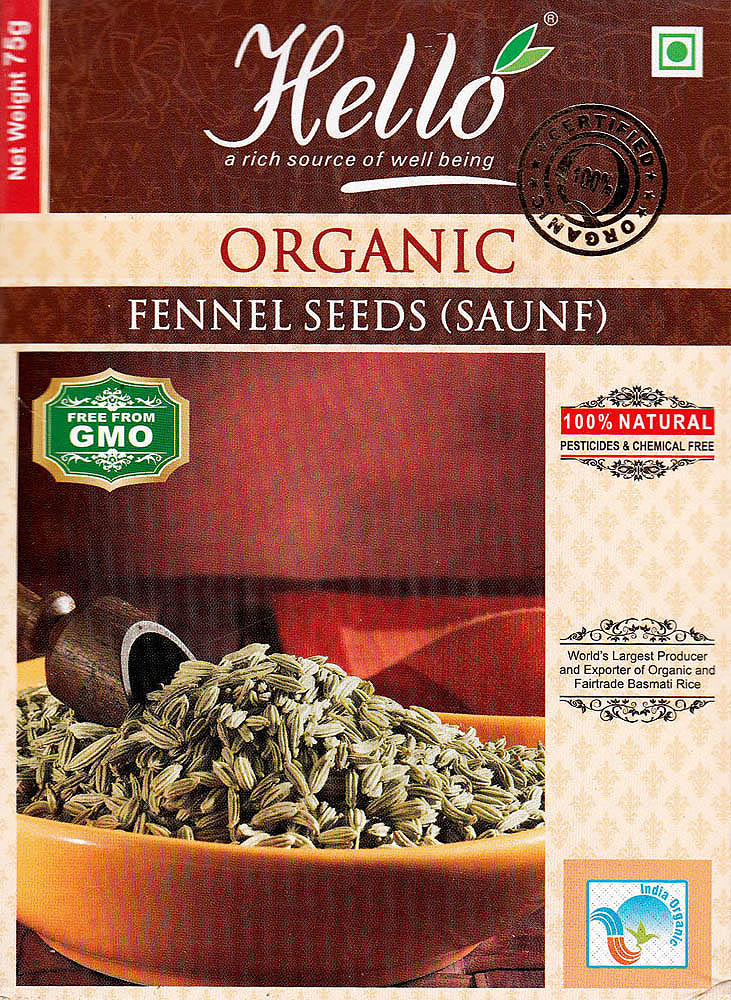 Organic Fennel Seeds (Saunf) | Exotic India Art