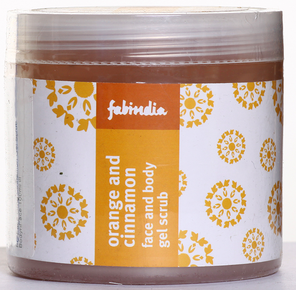 Fabindia Orange and Cinnamon Face and Body Gel Scrub Exotic India Art