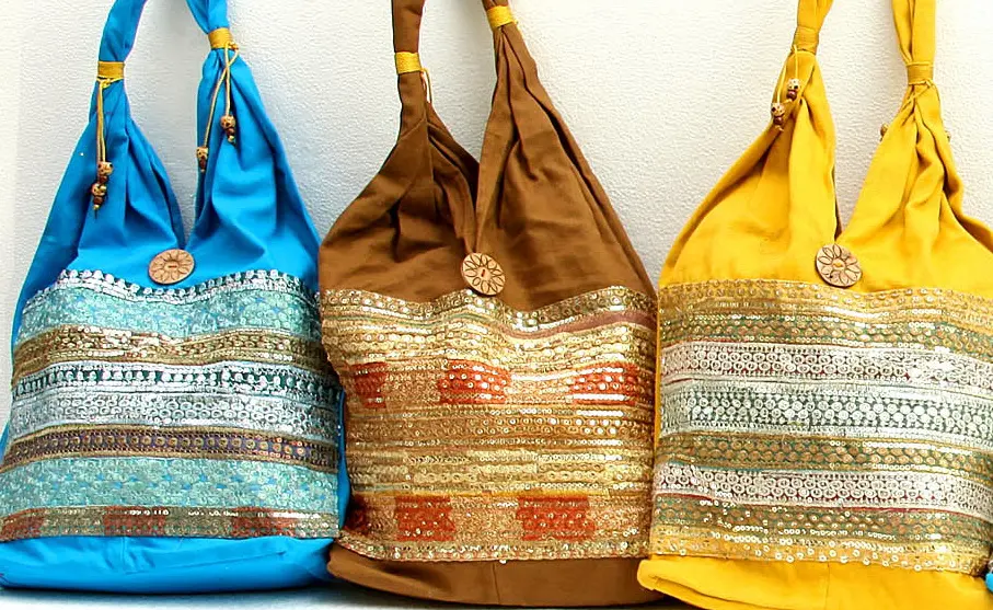Lot of Three Gota Shoulder Bags with Sequins