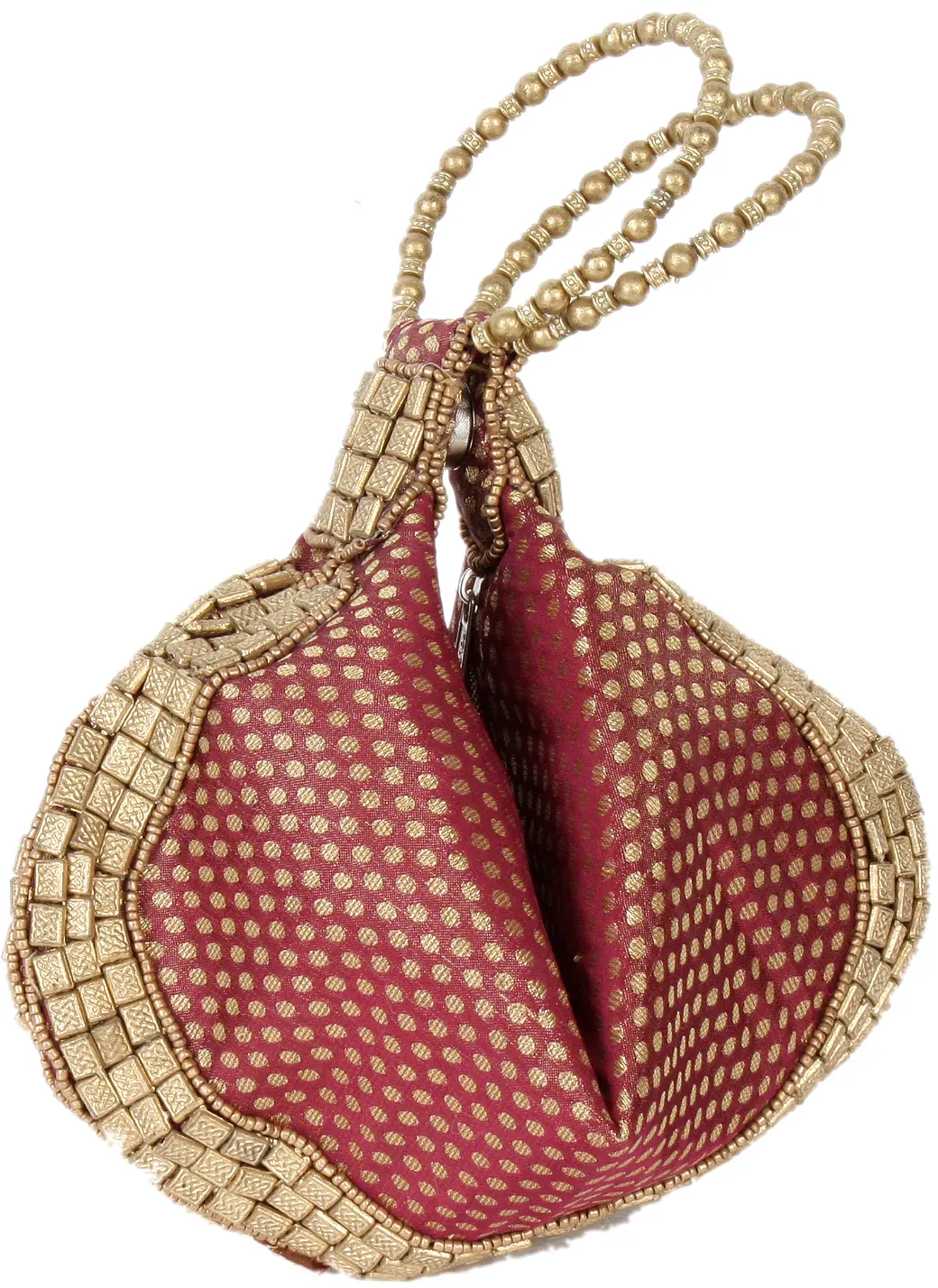 Bracelet Bag with Brocade Weave and Beadwork