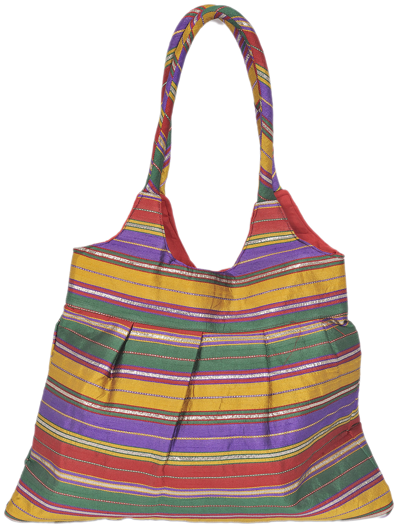 Multi-Color Shopper Bag with Aari Embroidered Patch Border | Exotic ...