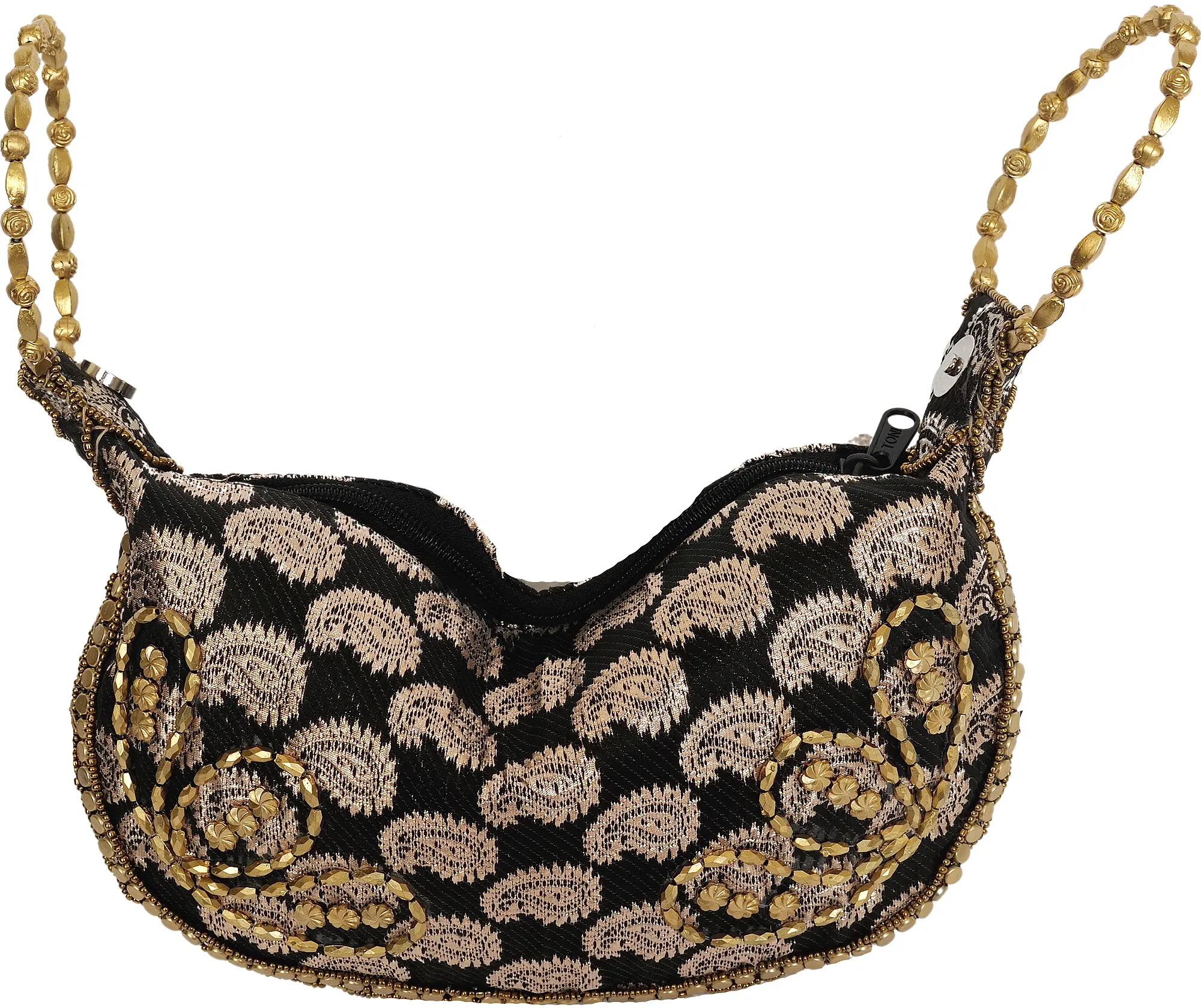 Bracelet Bag with Brocade Weave and Beadwork