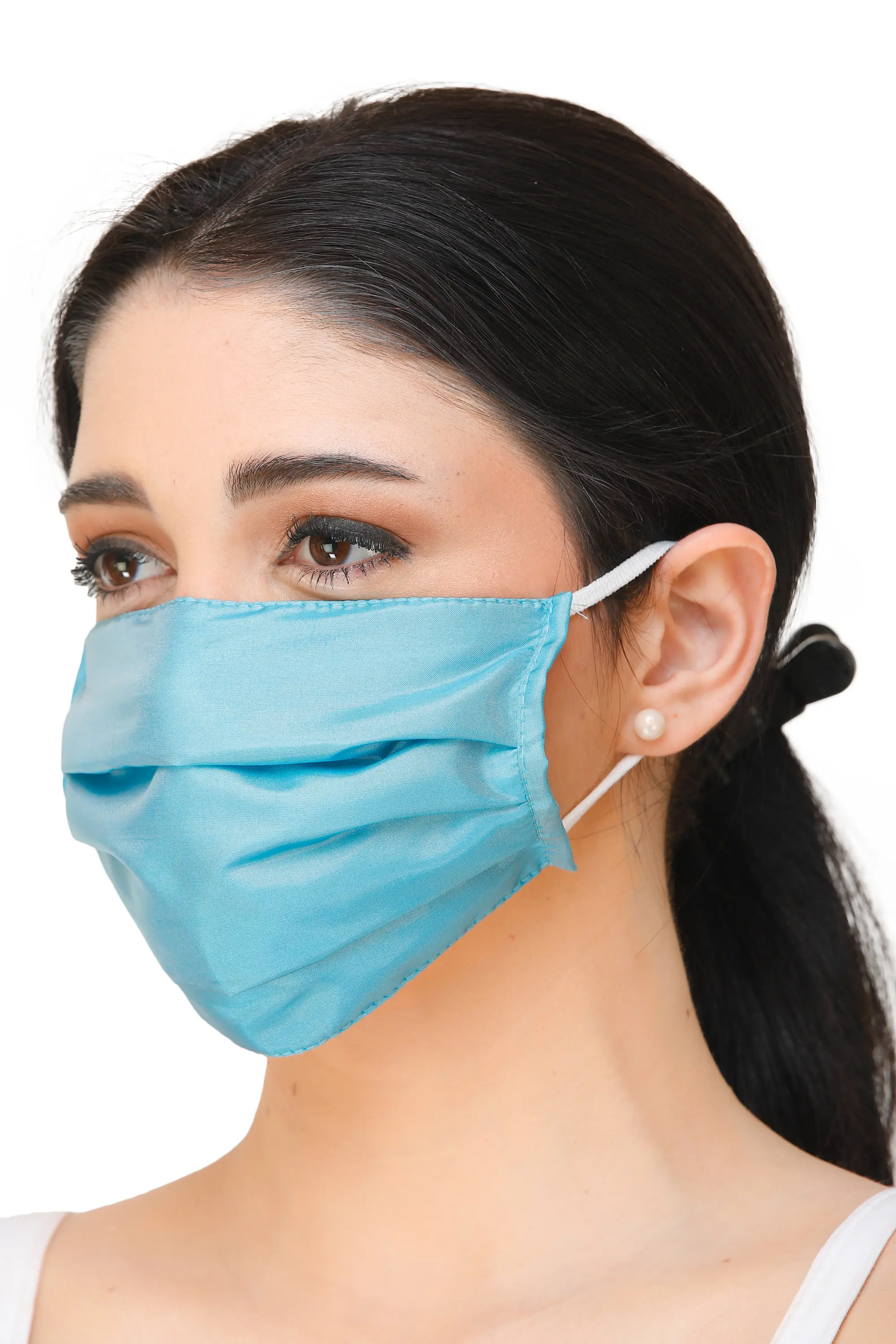 Ashram Two-Ply Printed Fashion Mask with Cotton-Backing and Ear Loops, alternate view