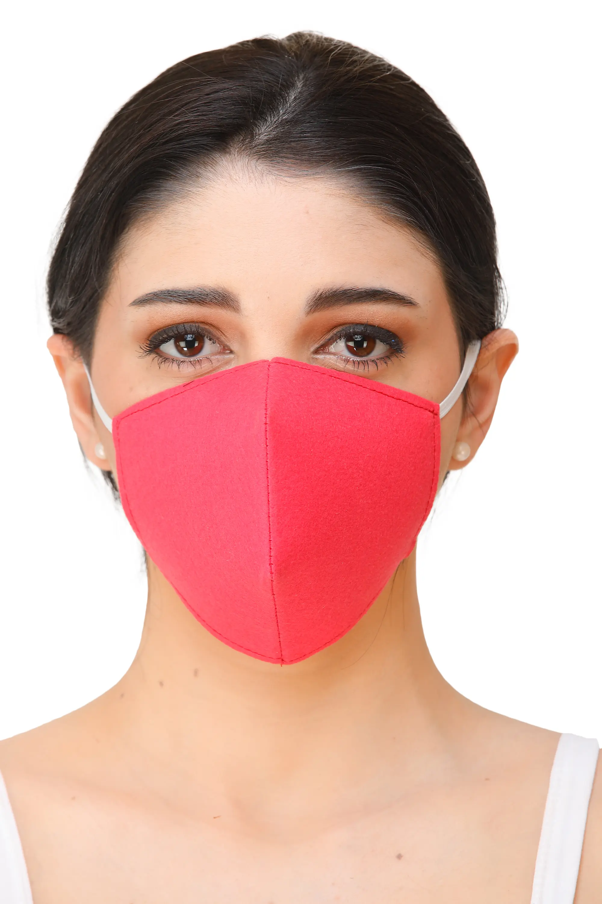Magenta Pink Two-Ply Printed Fashion Mask with Ear Loops