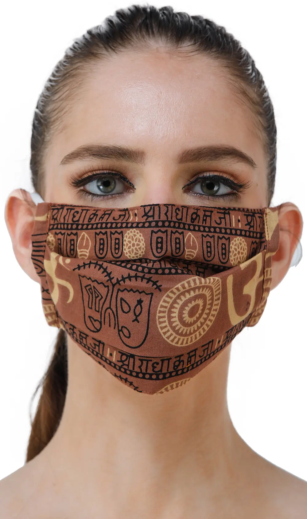 Om Namo Shivay Two Ply Fashion Mask with Cotton-Backing
