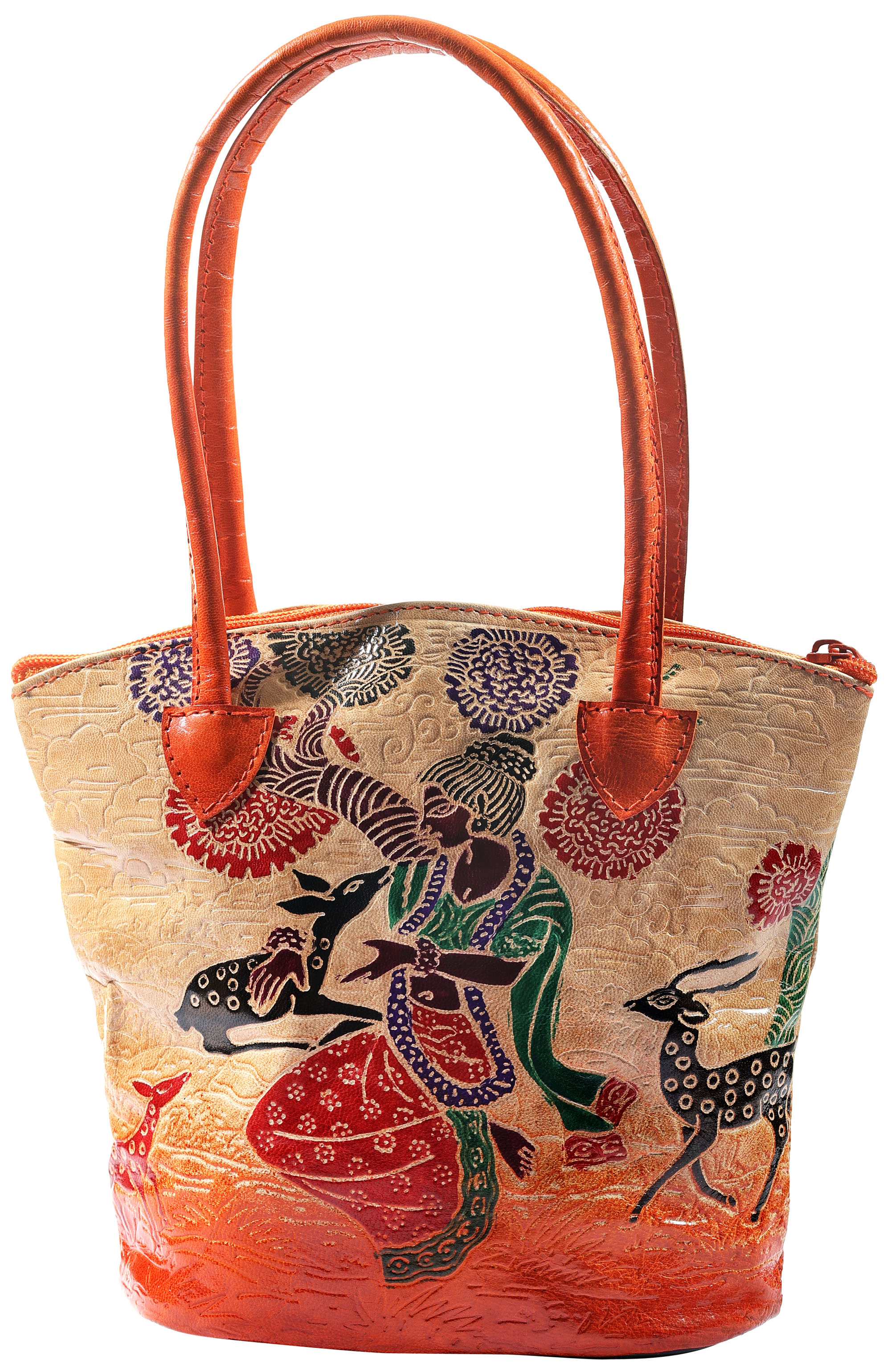 Genuine Leather Shantiniketan Purse Clutch Bag - mintorie