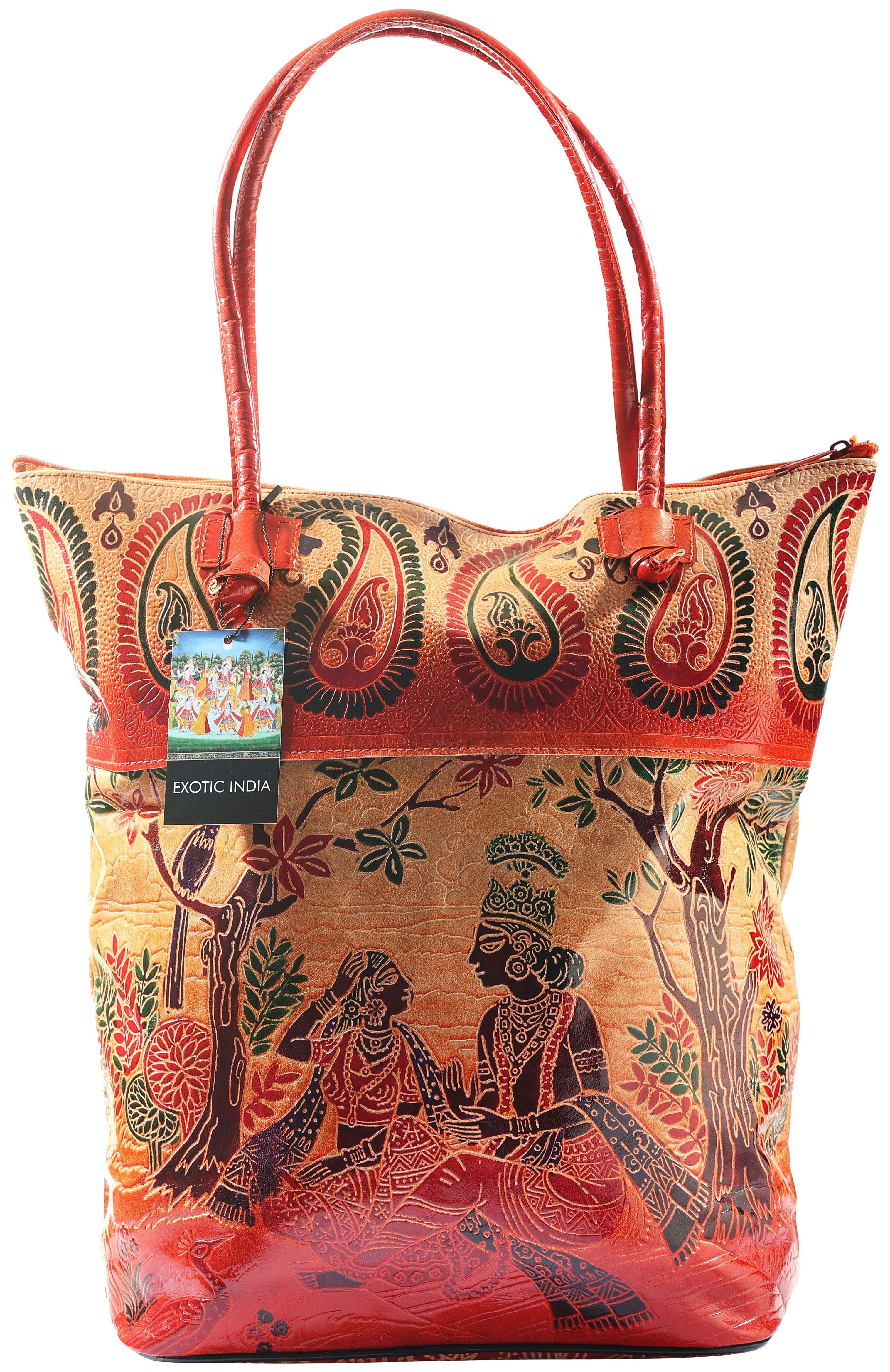 Buy Shantiniketan Floral Leather Bag Online in India - Etsy