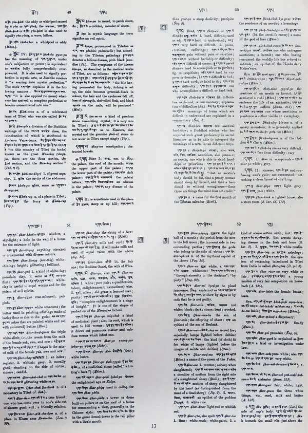 A Tibetan-English Dictionary: With Sanskrit Synonyms (An Old and