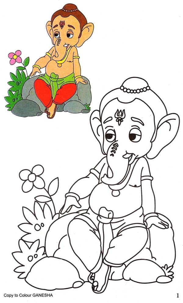 Lord Ganesha Freehand sketching charcol and color. by EAheroic on DeviantArt
