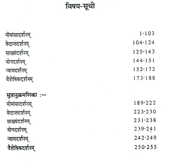 षड्दर्शनसूत्रसंग्रहः मीमांसा-वेदान्त-सांख्य-योग-न्याय-वैशेषिकाणाम् ...