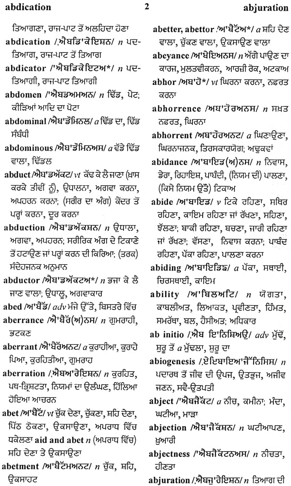 assignment dictionary meaning in punjabi