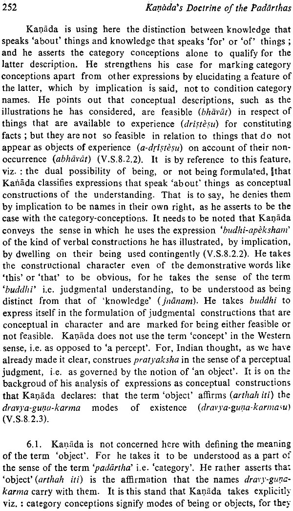 Kanada S Doctrine Of The Padarthas An Old Book