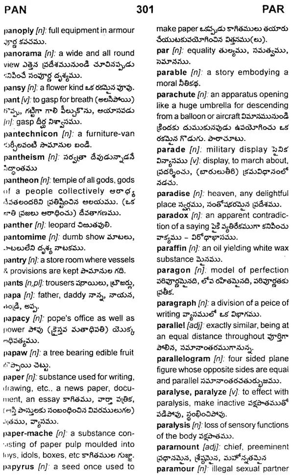English - English Telugu Dictionary (Free Sura's English Grammar Book) |  Exotic India Art