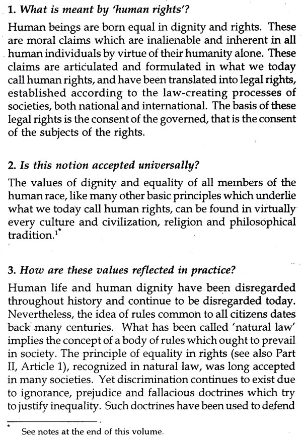 Human Rights Questions and Answers Exotic India Art