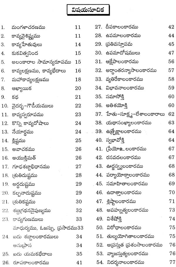 కావ్యాలఙ్కారః - Kavyalankara (telugu) 