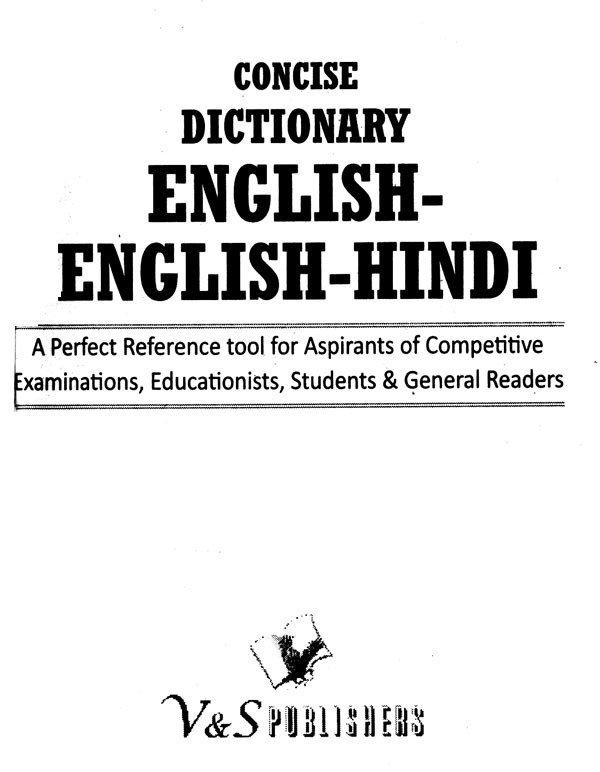 Concise English - Hindi Dictionary (Pocket Size) - English Word - Its  Alternative Meanings, English, Dictionaries