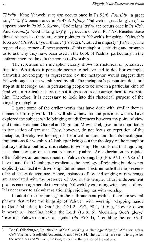 Kingship in the Enthronement Psalms : A Historical Literary Analysis of ...