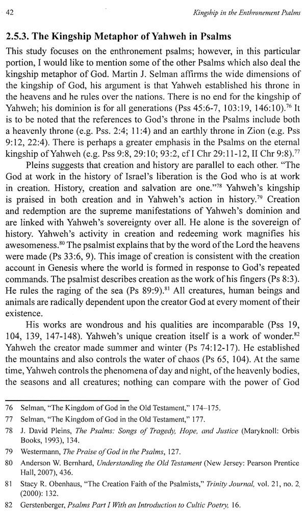 Kingship in the Enthronement Psalms : A Historical Literary Analysis of ...