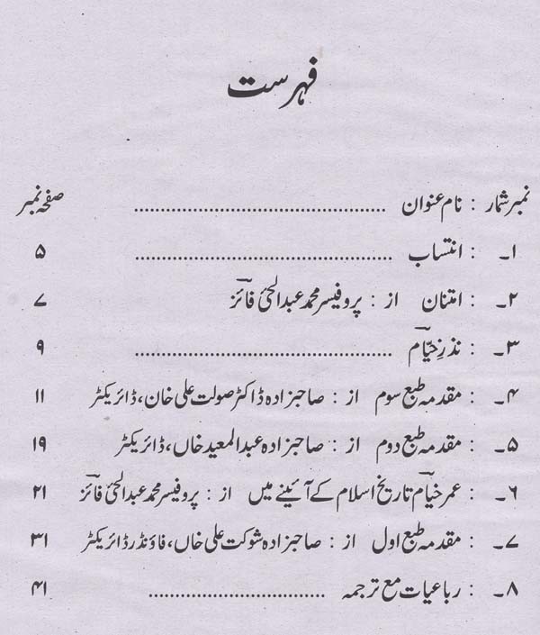 آئینہ ایام منظوم اردو ترجمه رباعیات عمر خیام AinahiAyyam