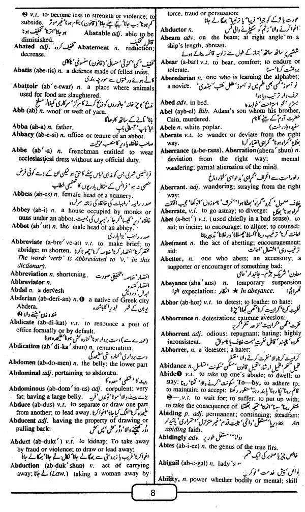 English-Urdu Urdu-English Combined Dictionary | Exotic India Art