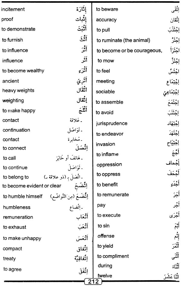 English Arabic Arabic English Word To Word Bilingual Dictionary   Ihl460c 