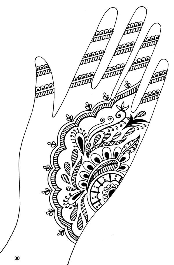 Mehndi Designs Traditional Henna Body Art Coloring Book – Make & Mend