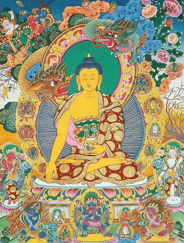 The Temptation of Shakyamuni Buddha by Mara Exotic India Art