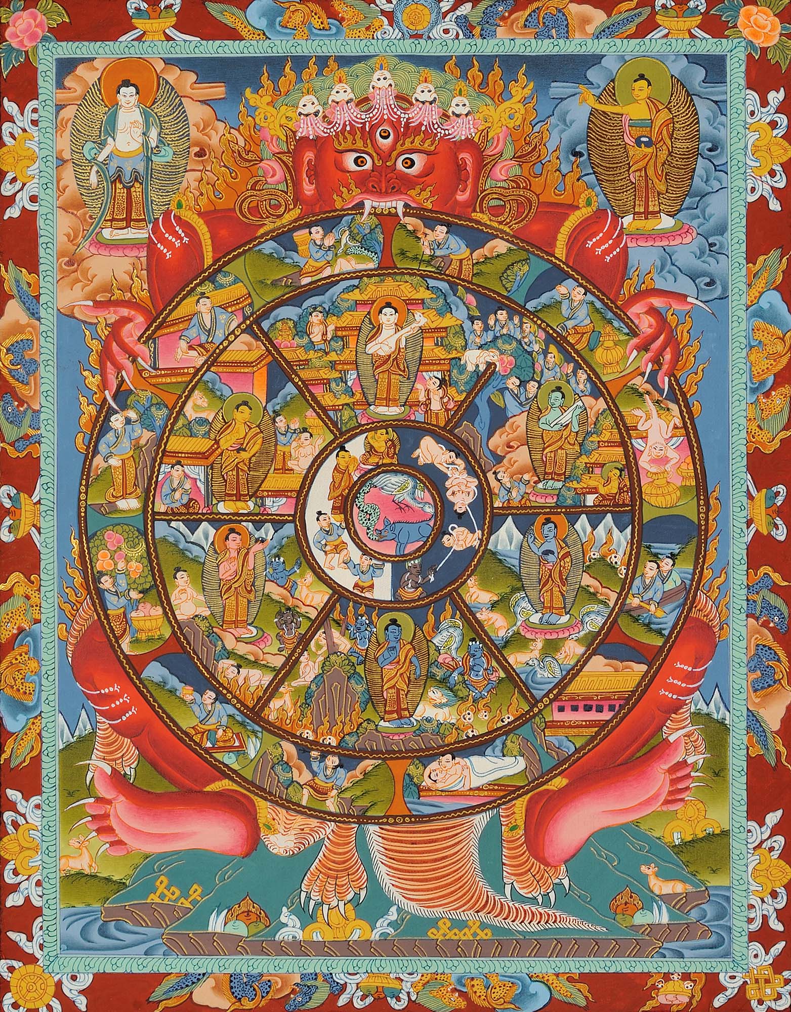 Bhavachakra The Wheel Of Life Tibetan Buddhist