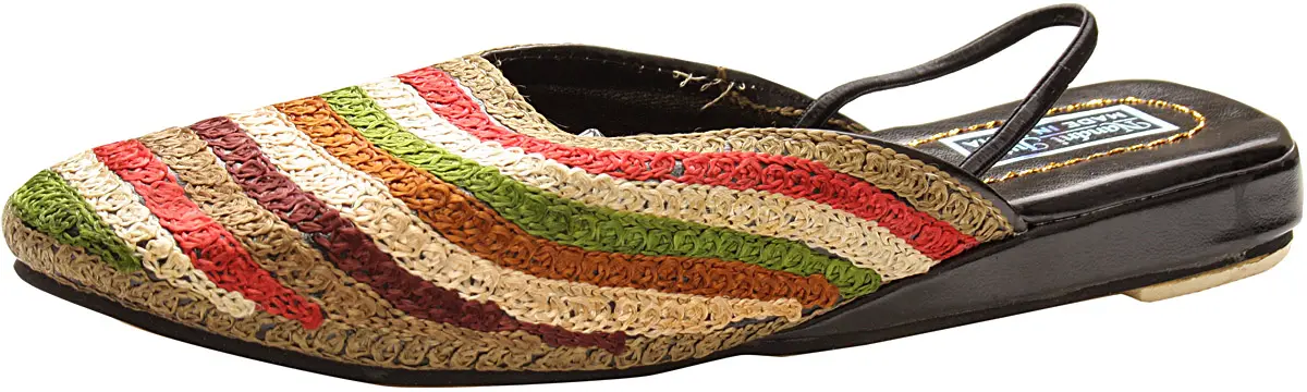 Multi-Color Embroidered Slippers, alternate view