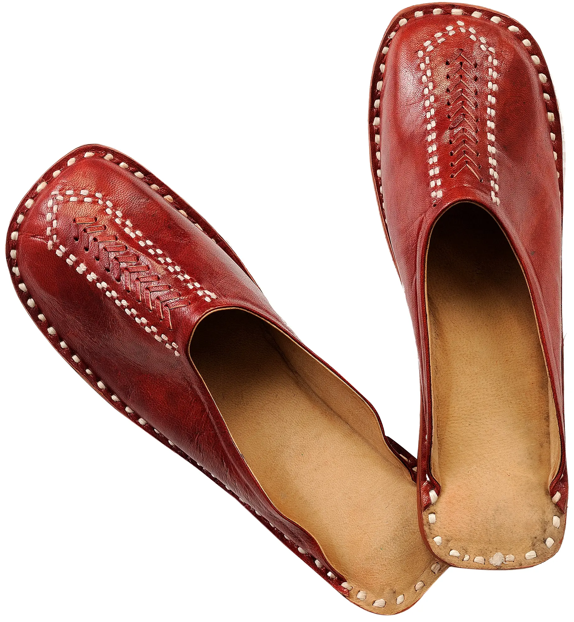 Cherry Slip-on Shoes for Men with Threadwork