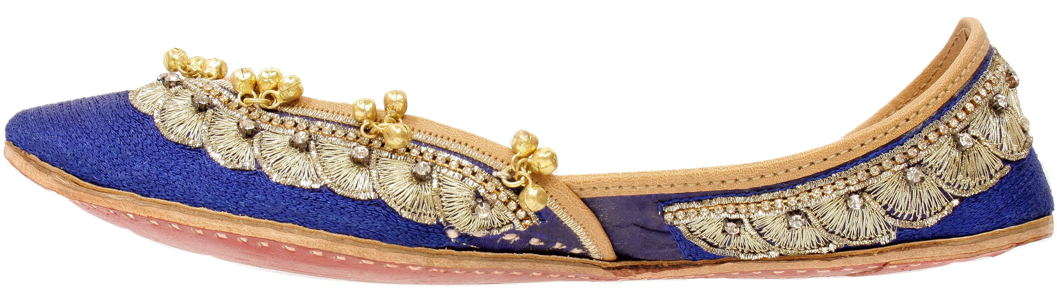 Jootis with Zardozi Embroidery and Ghungaroos, alternate view