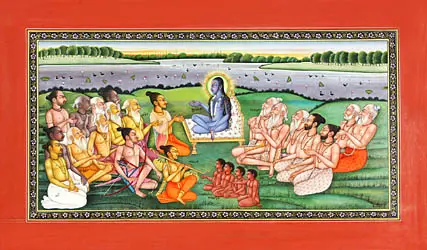 Shukadev Ji Narrating The Bhagavata Purana to King Parikshit