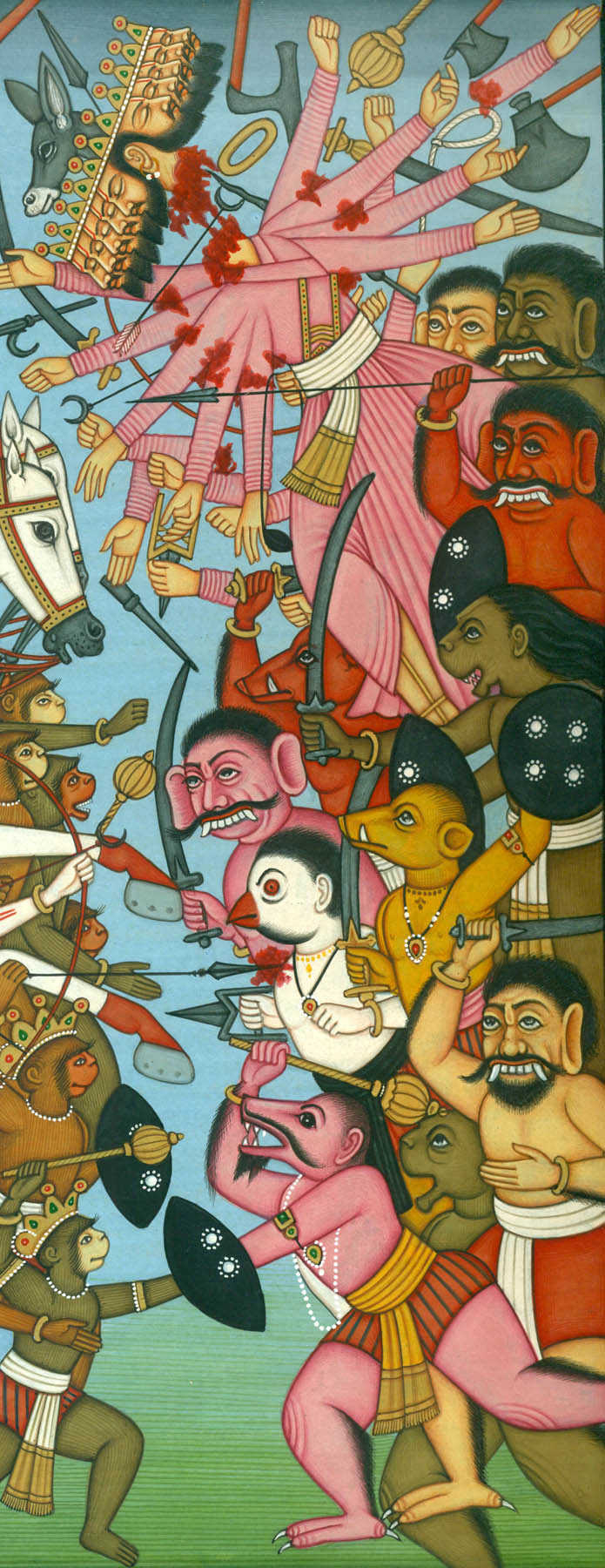 Rama Killing Ravana: An Episode from Rama-Katha | Exotic India Art