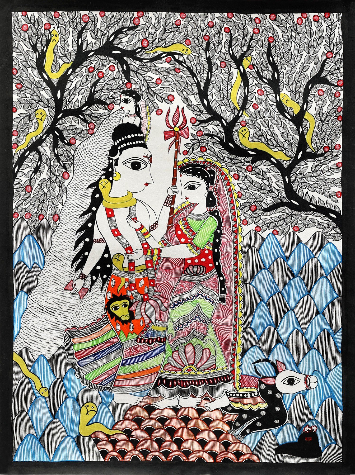 Shivparvati, Drawing by Mayuri A | Artmajeur