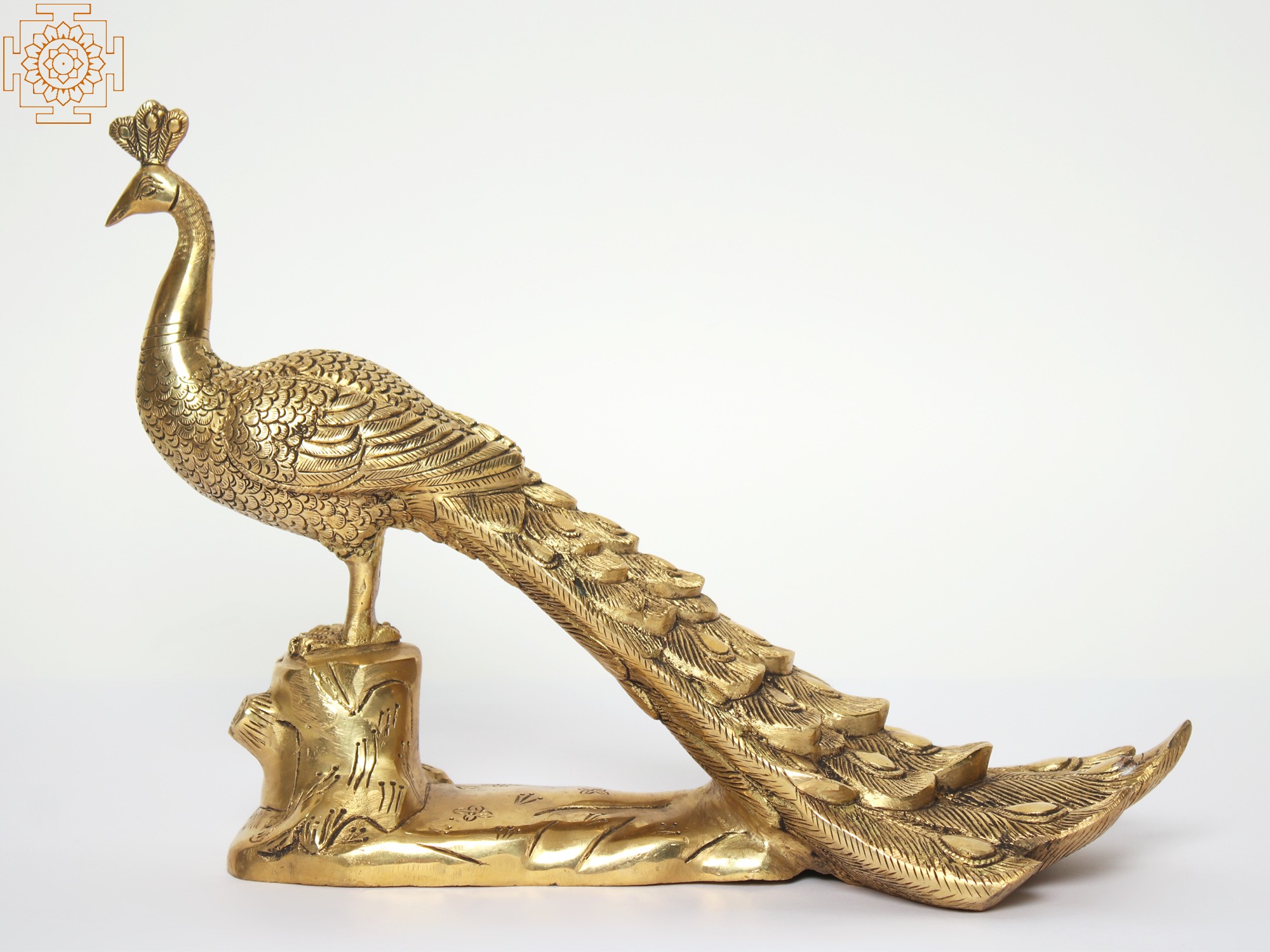 Golden Brass Peacock Statues, For Decoration at Rs 850/kg in Aliganj