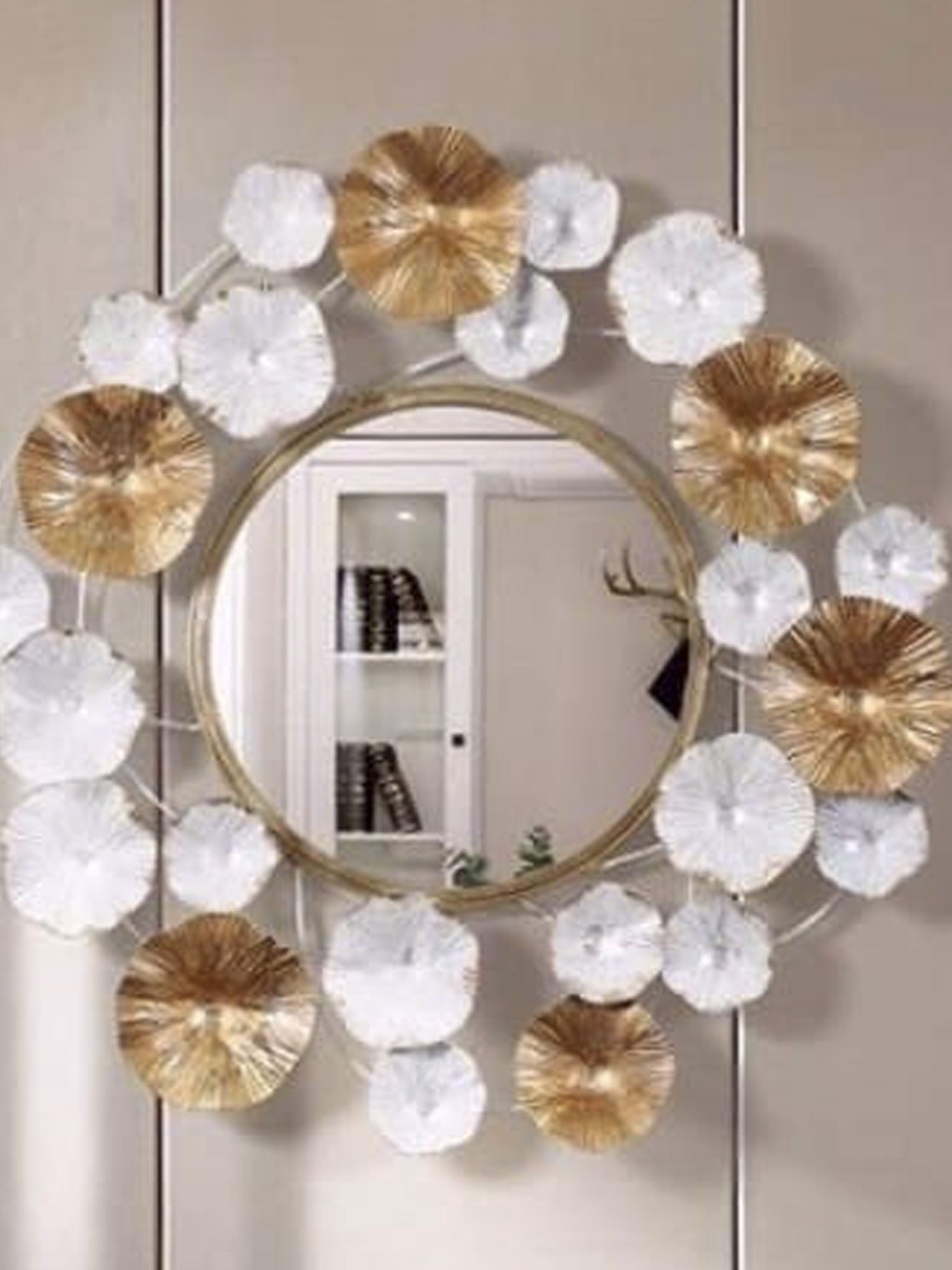 Floral Mirror Wall Decor Exotic India Art