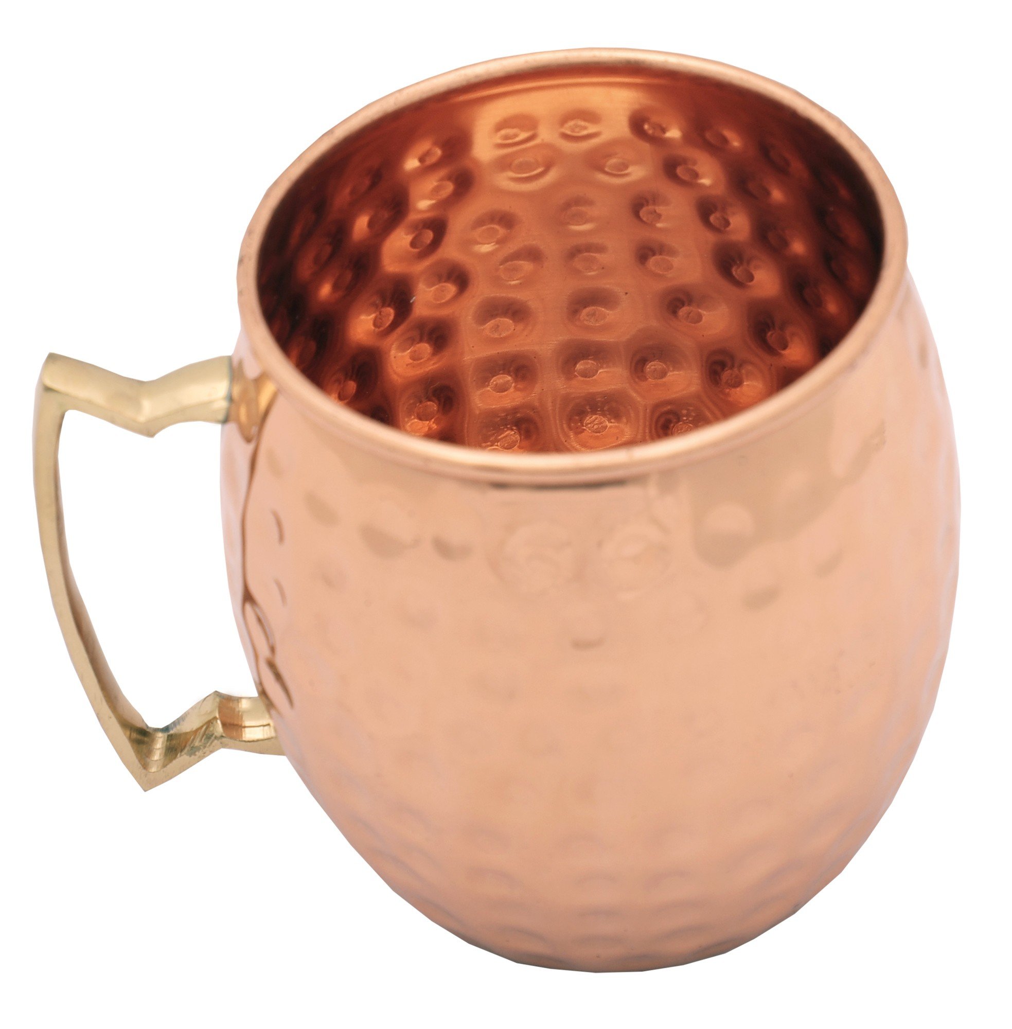 4 Dimple Pure Copper Mug Copper Mug Handmade Made In India Exotic India Art 9255