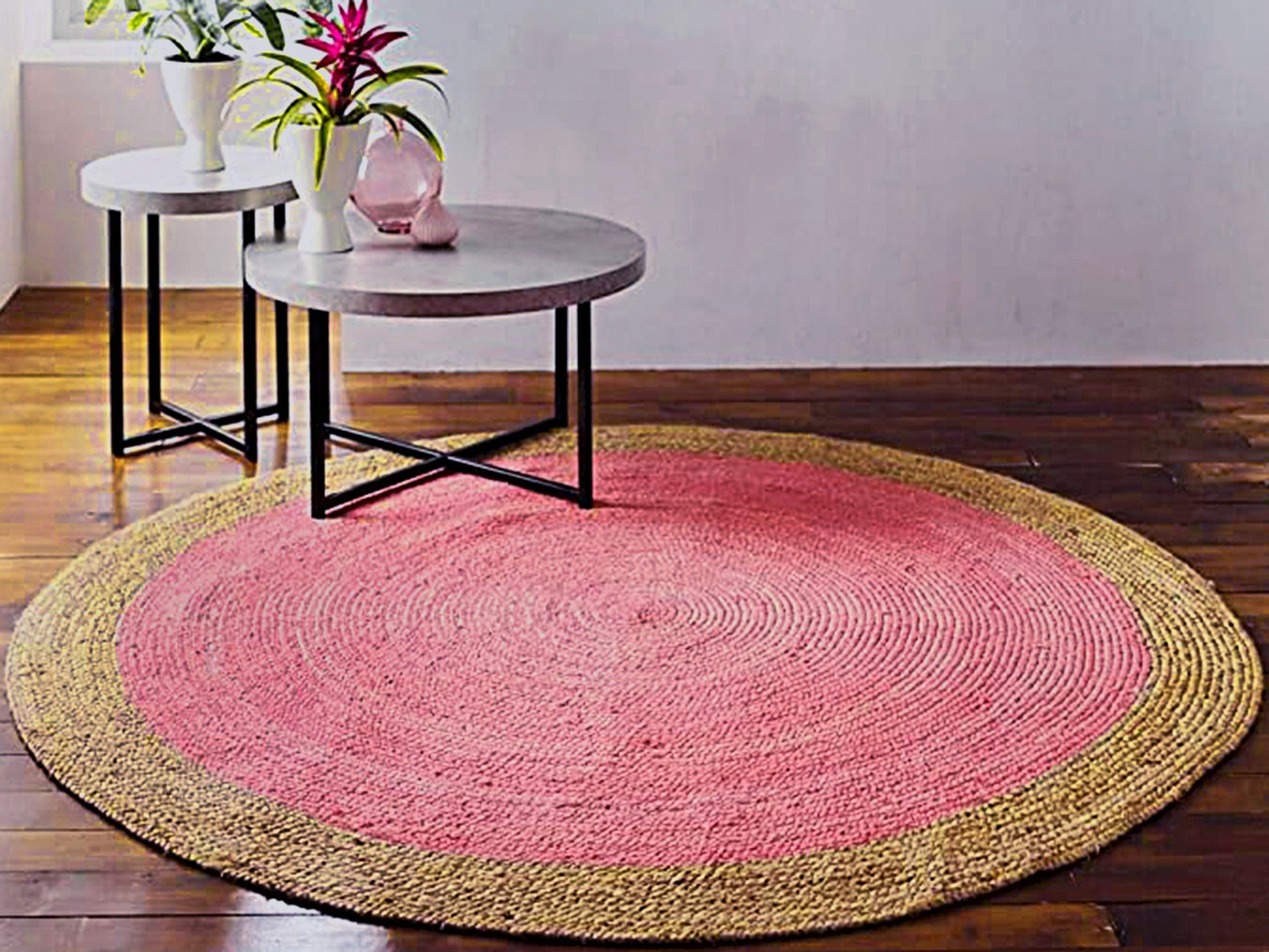 Amber Natural Braided Oval Jute Rug