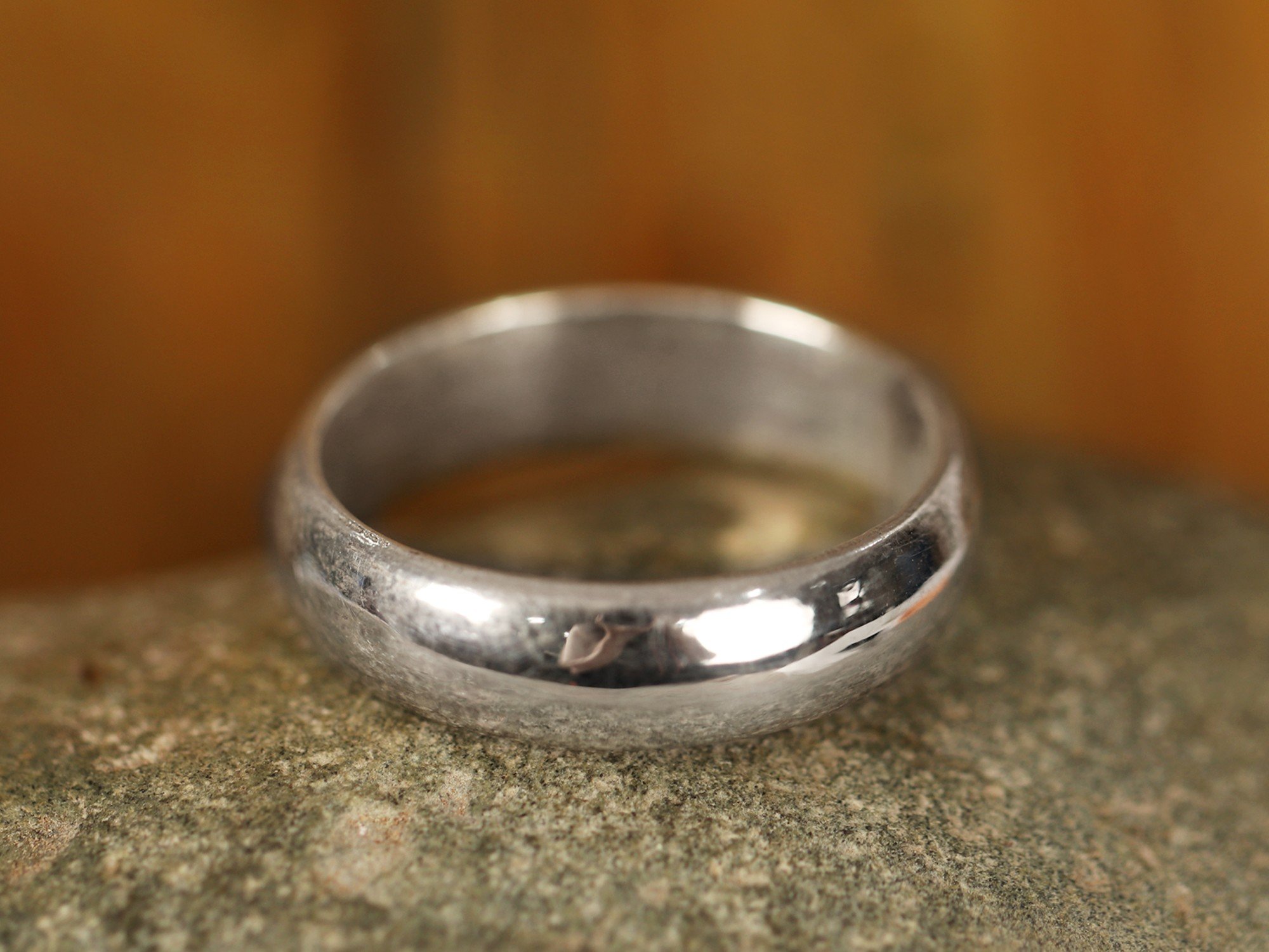 Bling Jewelry Sterling Silver Flat Wedding Band Ring Unisex 4mm Grey  5|Amazon.com