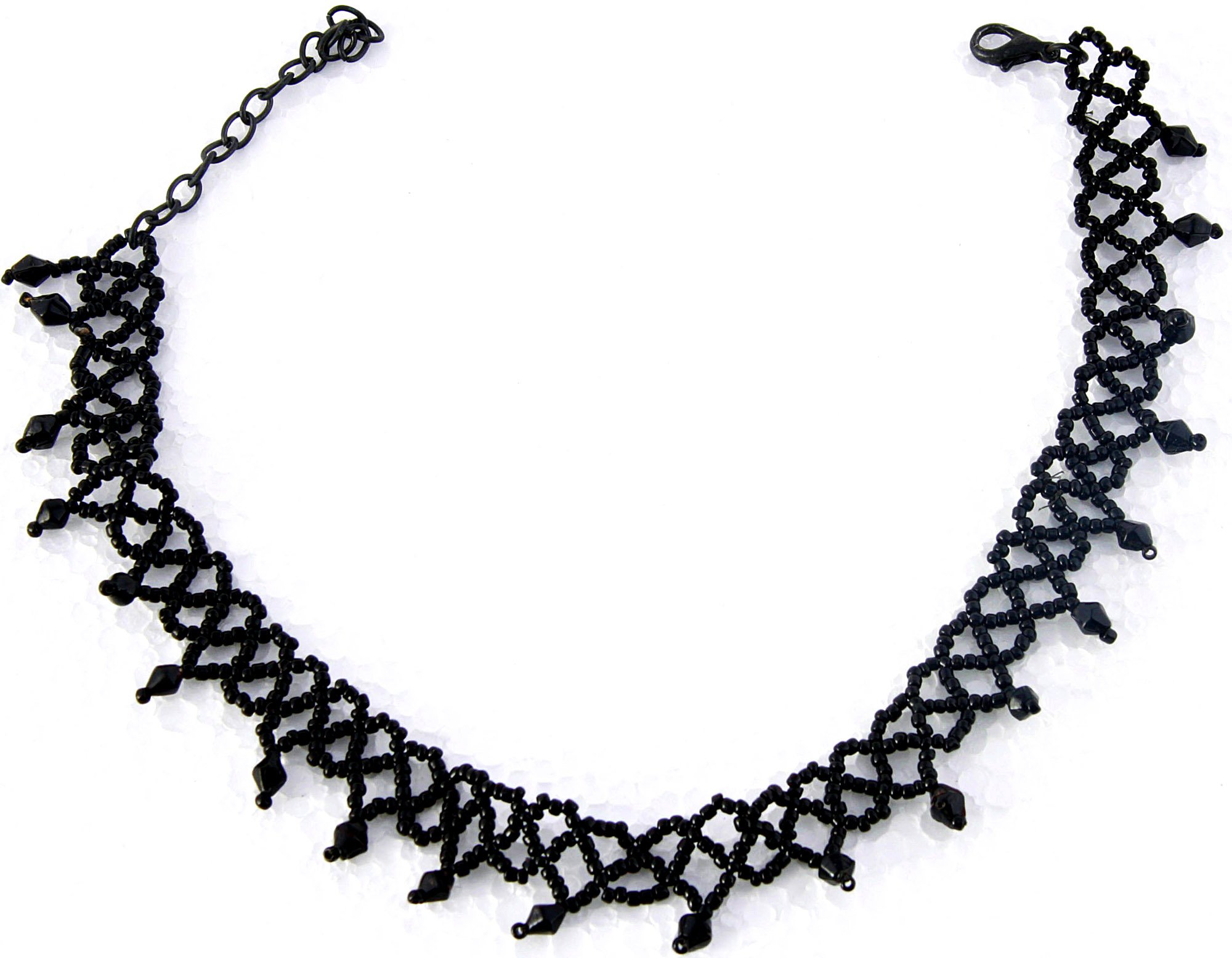 Black Beaded Collar Necklace | Exotic India Art