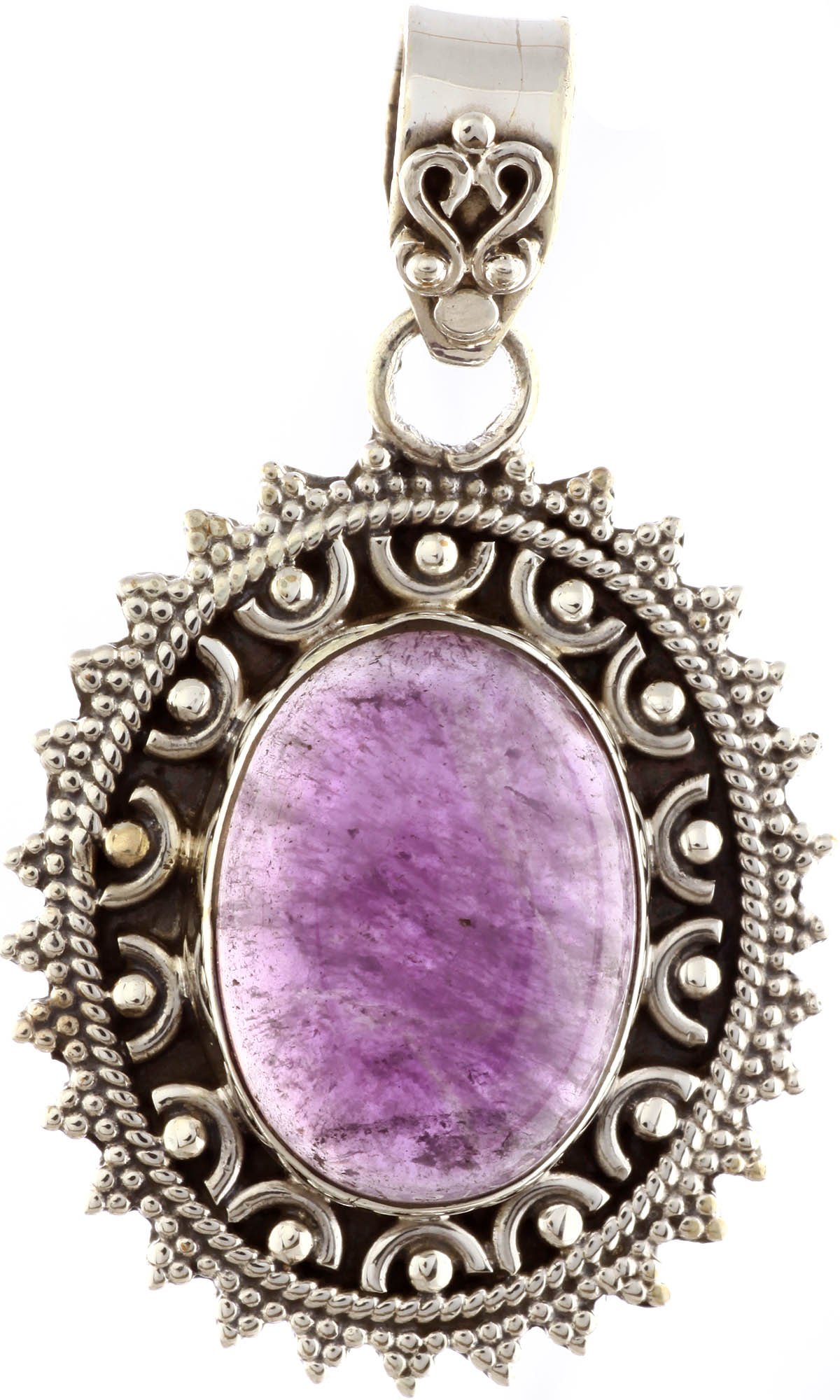 Amethyst Oval Pendant | Exotic India Art