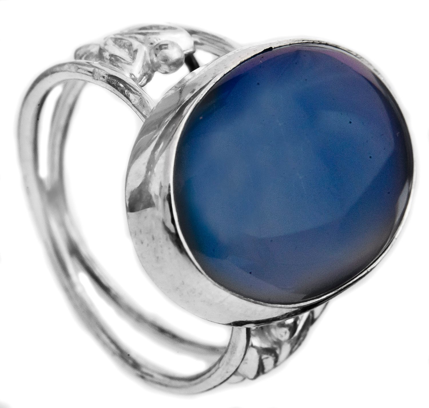 Blue Chalcedony Ring | Exotic India Art