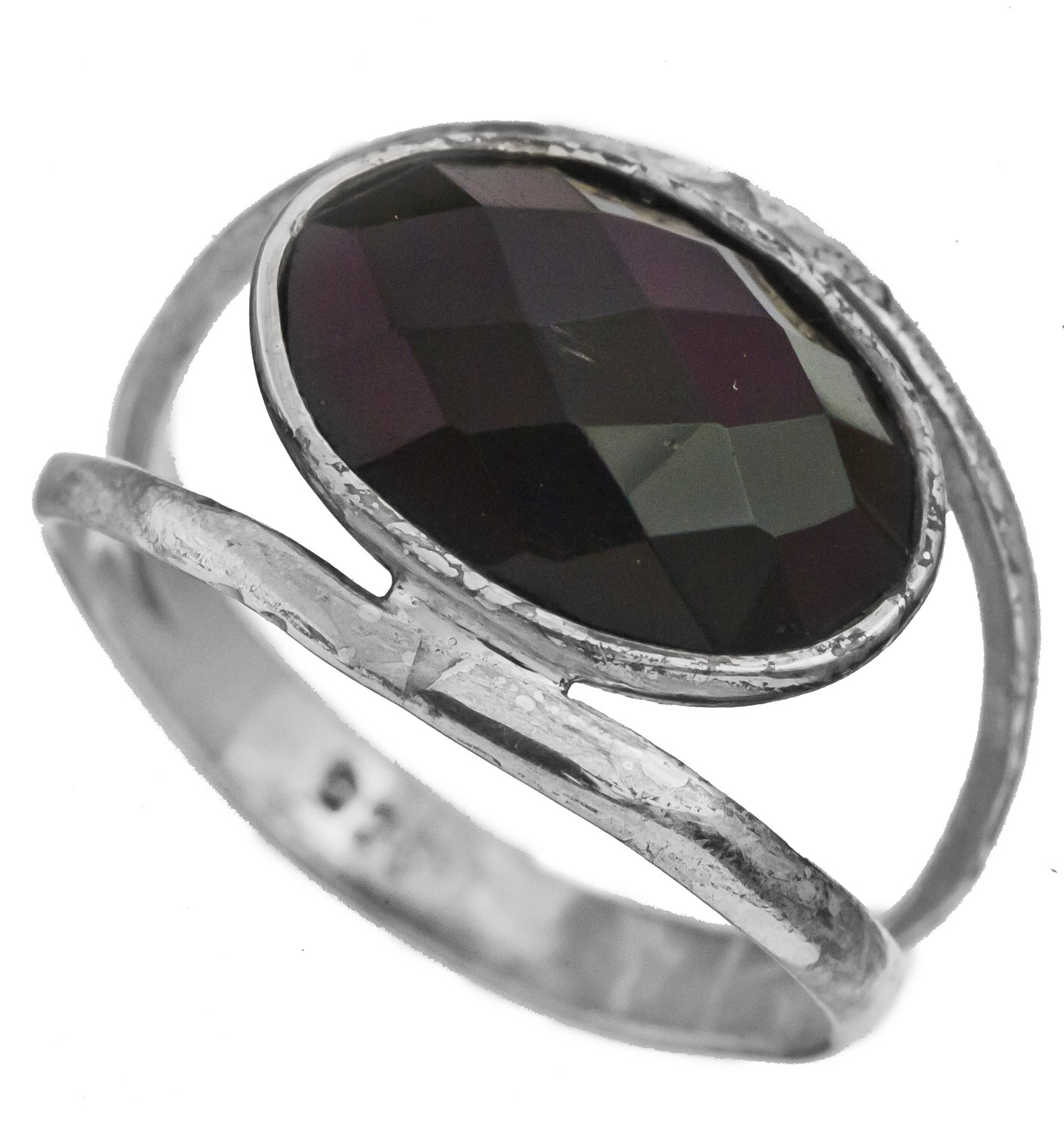 Faceted Black Spinel Ring | Exotic India Art