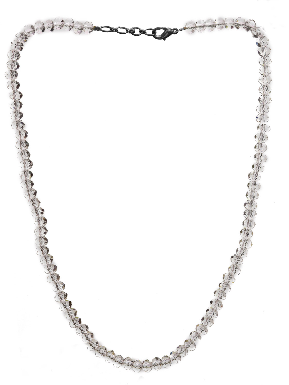 Faceted Faux Crystal Necklace Exotic India Art