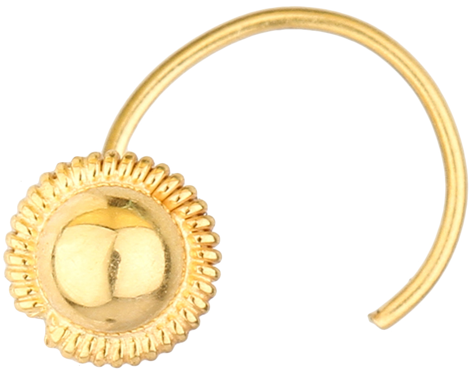 Indian Nose Stud, Gold plated nose ring, corkscrew piercing nase ring –  Karizma Jewels