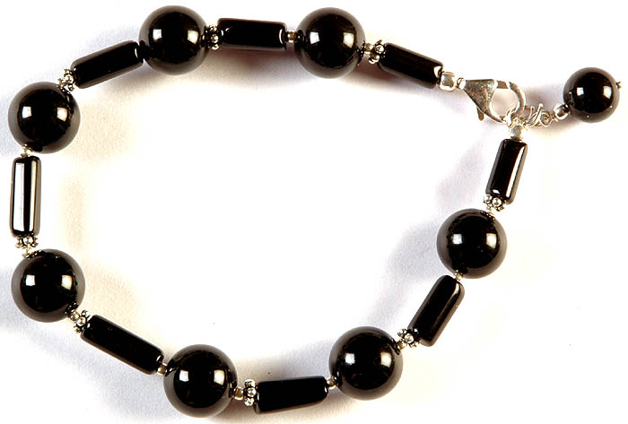 Buy Small Onyx Bead Bracelet in Black Online India  FOURSEVEN