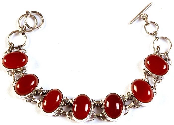 Carnelian Cabochon Bracelet | Exotic India Art