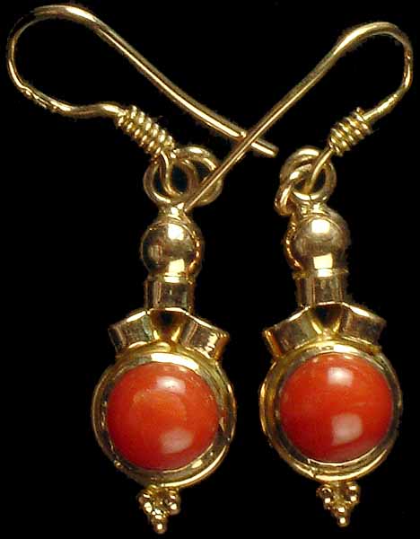 Coral Stud | Coral jewelry set, Gold jewellery design necklaces, Jewelry  design earrings
